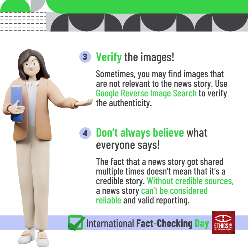EthicsEye's tweet photo. Today is International Fact-Checking Day, a global initiative aimed at emphasising the crucial role of accurate information in our interconnected world. 

#FactsMatter #IFCD #FactCheckingDay