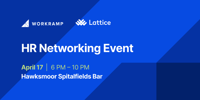 Don’t miss WorkRamp & Lattice’s networking happy hour at the legendary Hawksmoor Spitalfields Bar in London, Wednesday, April 17th at 6 pm BST Meet fellow HR executives & enjoy refreshing drinks and engaging conversation. See you there! hubs.ly/Q02rlnY50