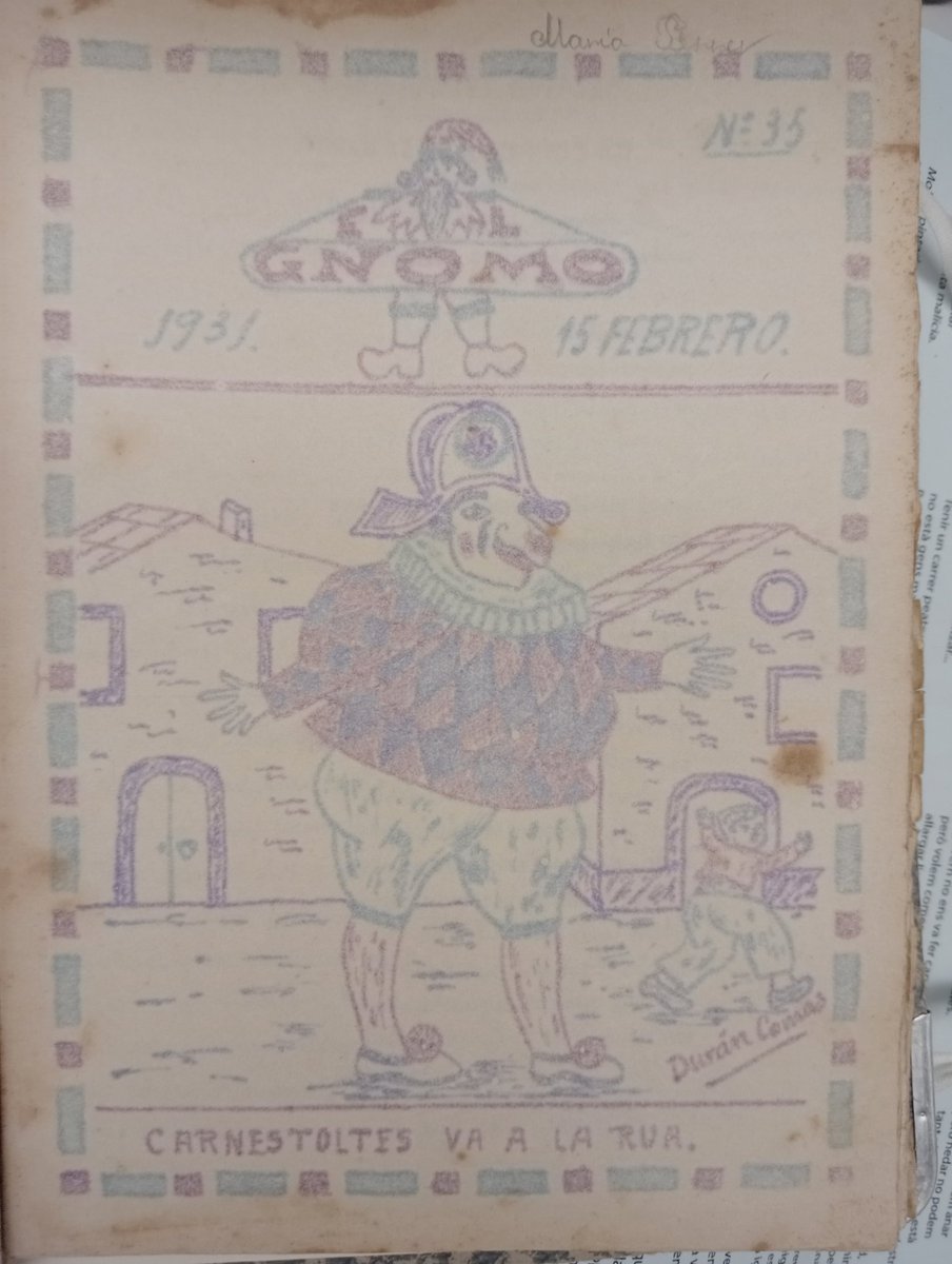 dvdgmz's tweet photo. "El Gnomo" va ser la revista que editaven els alumnes de Cristòfol Ferrer Ferrà a #Teià els anys 1930-31.
Segurament per la inspiració de #Freinet https://t.co/SZ1GhgPKmx