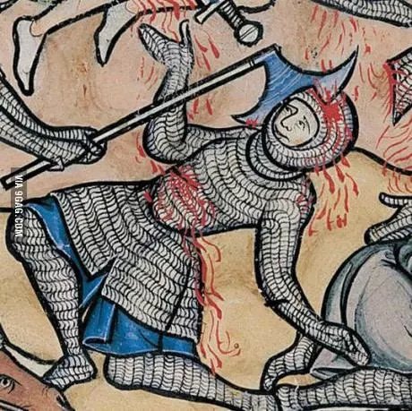 The “guess I’ll die” genre of medieval art.

1. Sir Whatevs of Whocaresville