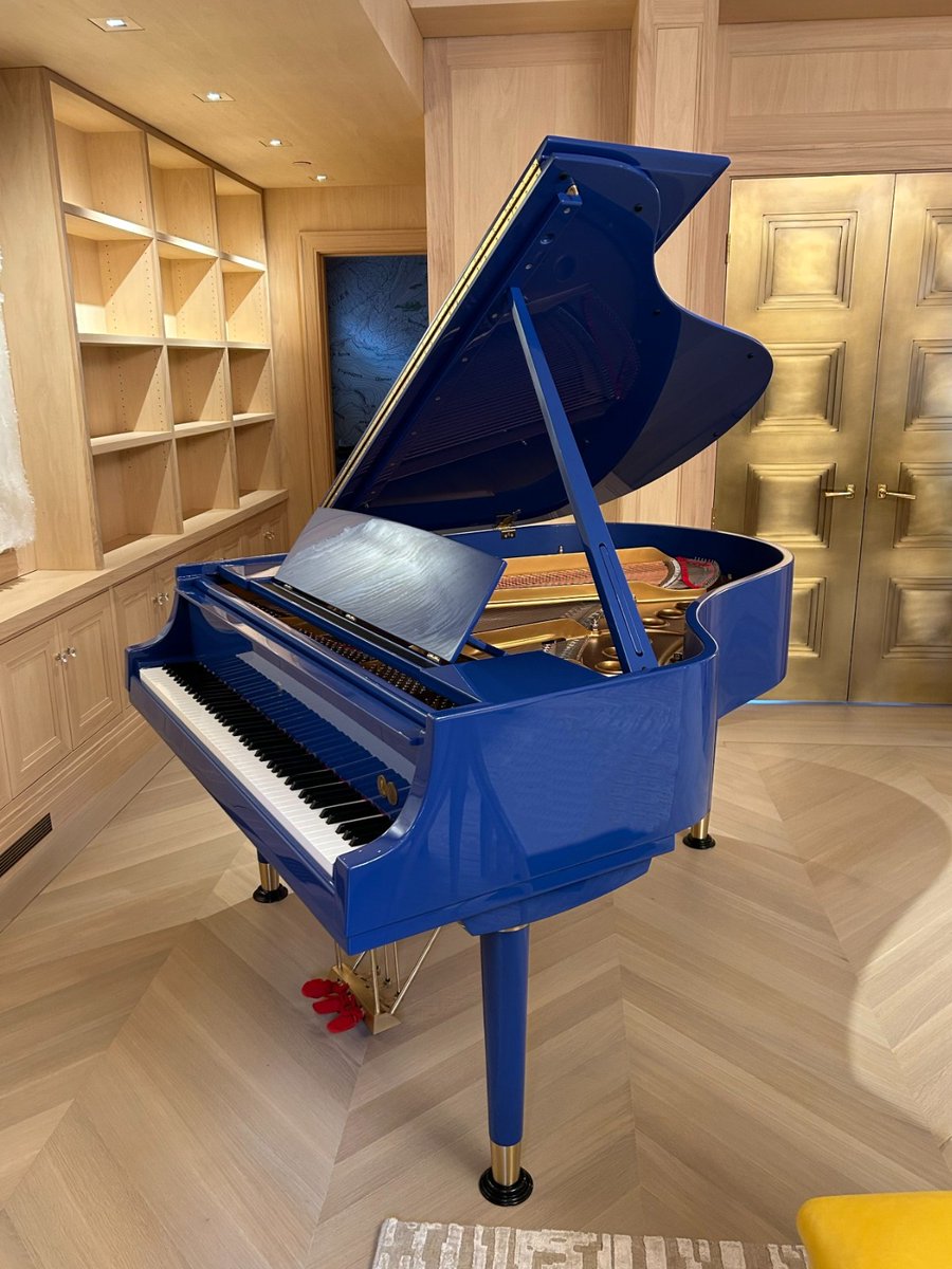 The Teague Sketch 1111 Limited Edition Steinway... here in custom blue! 💙🎹✨