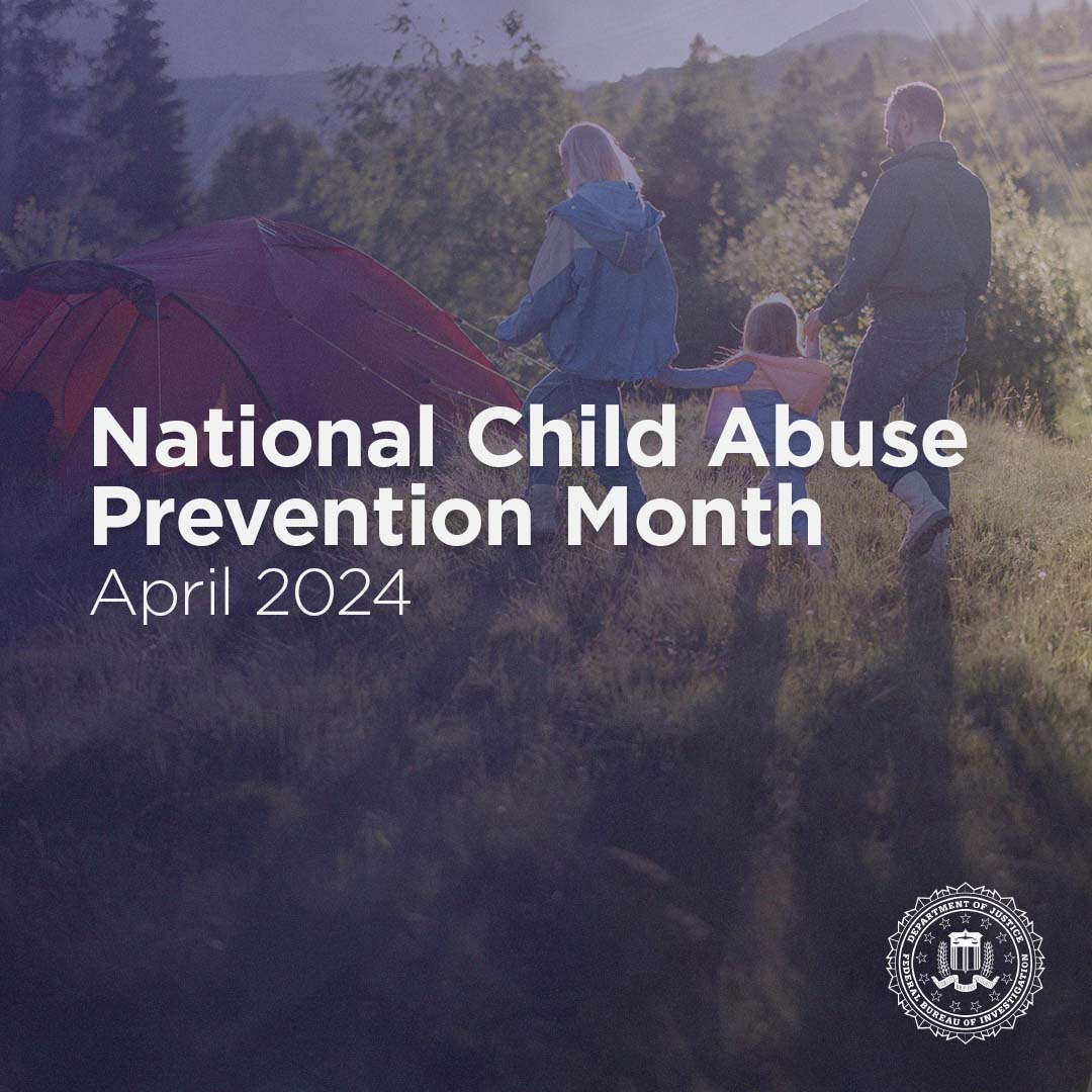 This #NationalChildAbusePreventionMonth, the #FBI thanks the hardworking personnel of our Crimes Against Children program, who work to aid child victims and bring their perpetrators to justice. Learn more: ow.ly/Q69950QQtNM