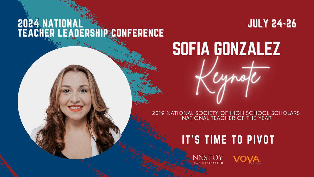 We are thrilled to have 2019 National Society of High School Scholars National Teacher of the Year, Sofia Gonzalez as a keynote at this years National Teacher Leadership Conference! Register today! whova.com/web/ygFkZr0OAq…