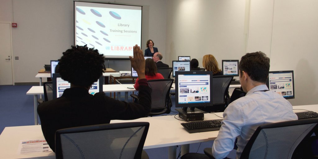 The #UNLibrary provides training to @UN staff and Member States on using our resources. 🗓️ New sessions have been added for April. For the full calendar, visit: un.libcal.com