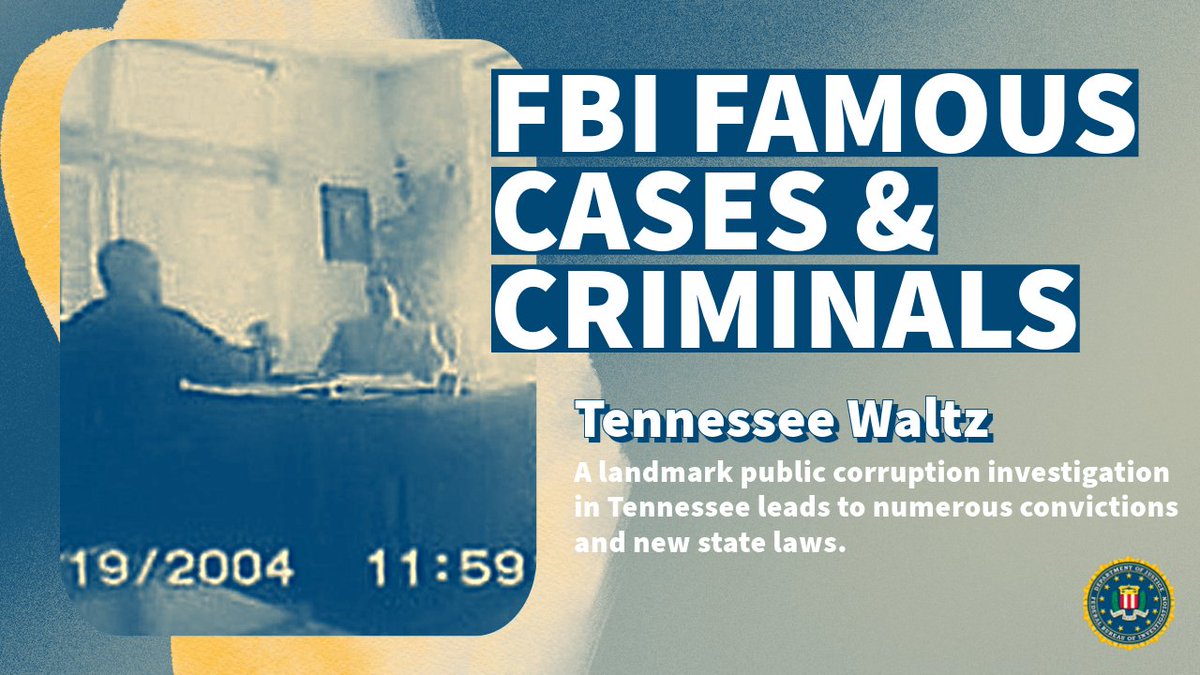 This April marks 16 years since the conclusion of the landmark public corruption case, Tennessee Waltz, which led to the convictions of 12 state & local public officials, new state ethics laws, & the creation of an independent ethics commission in TN. fbi.gov/history/famous…