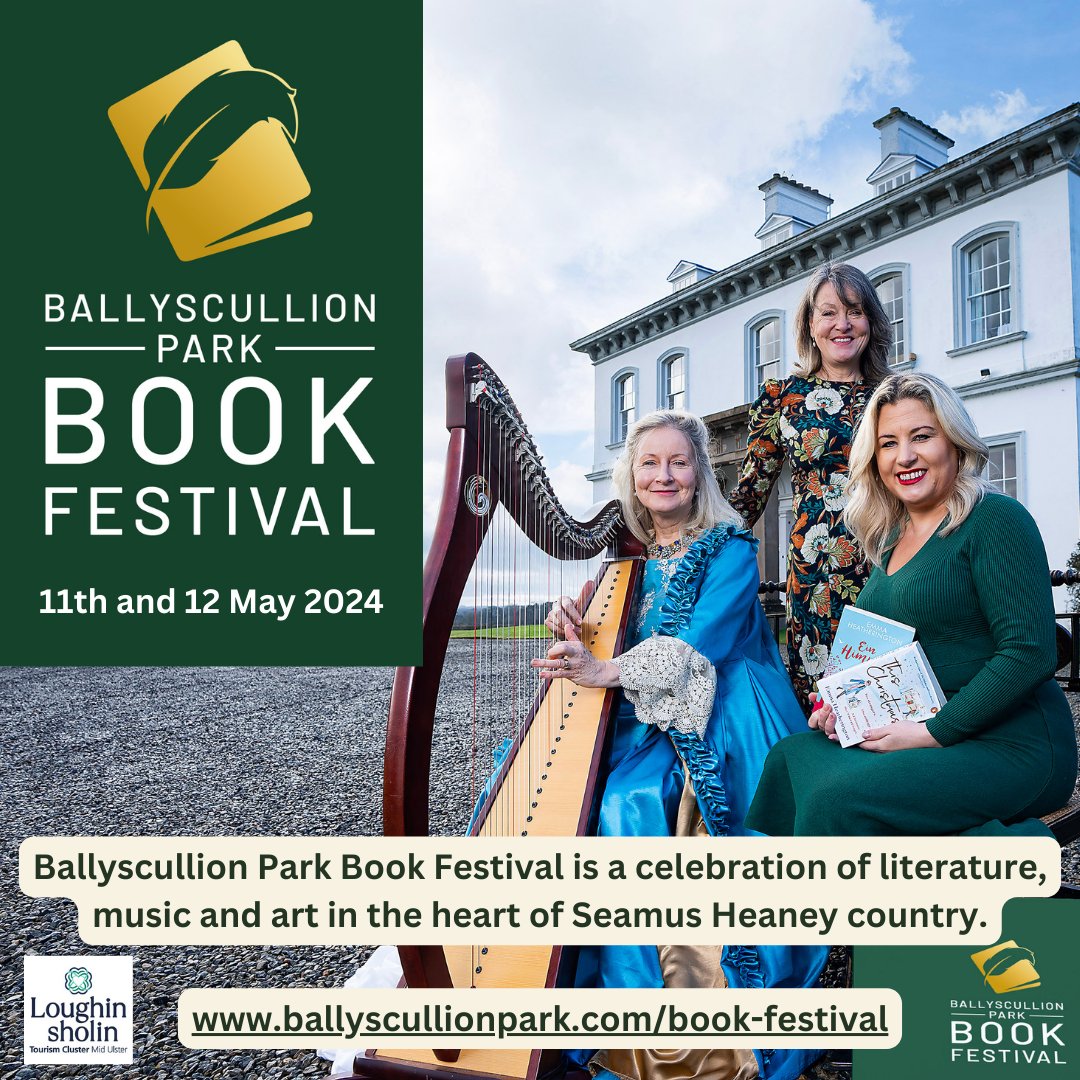 Date for your diary - Ballyscullion Park Book Festival Saturday 11th and Sunday 12th May 2024. Tickets are on sale now. Across the two days, visitors to the festival will enjoy talks and Q&As from eminent writers and historians. eventbrite.com/cc/ballysculli…