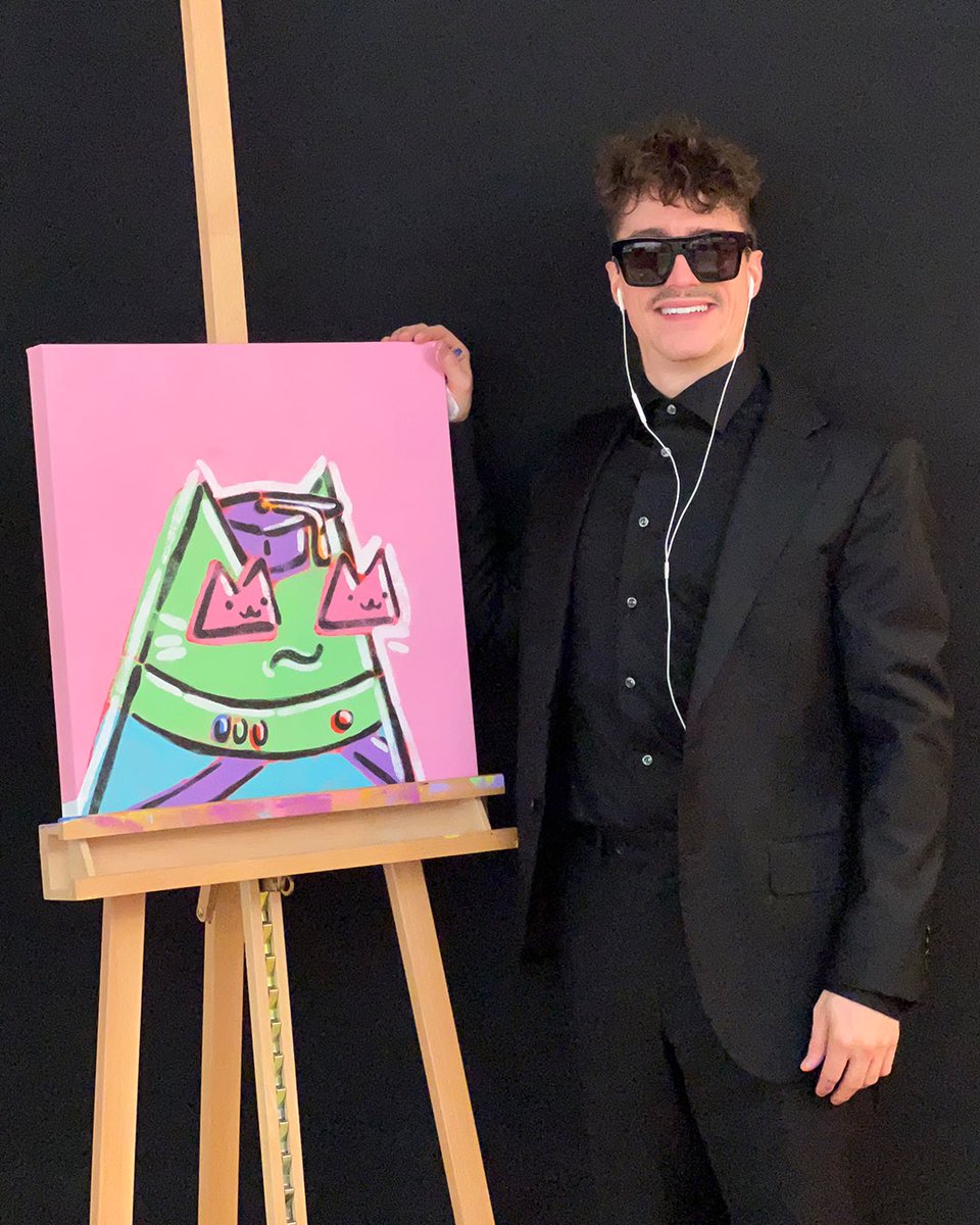 Week 97 of painting someone's Pop Art Cat. @popartcats