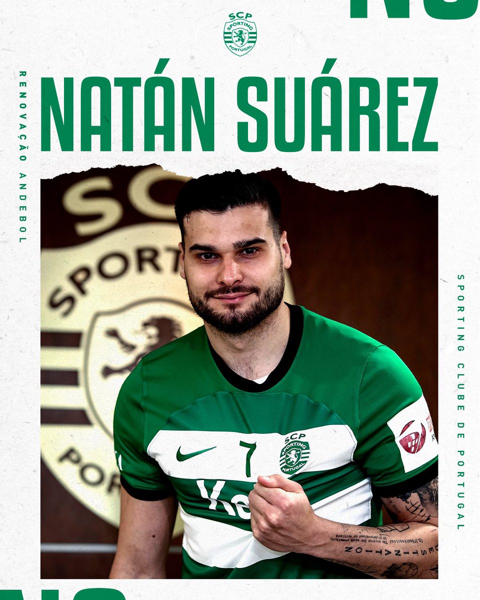 SCPModalidades's tweet photo. A garra de @natansuarez7 continuará connosco 🦁

O central espanhol 🇪🇸 renova pelo #AndebolSCP 🤝 https://t.co/t7arKVNMvR