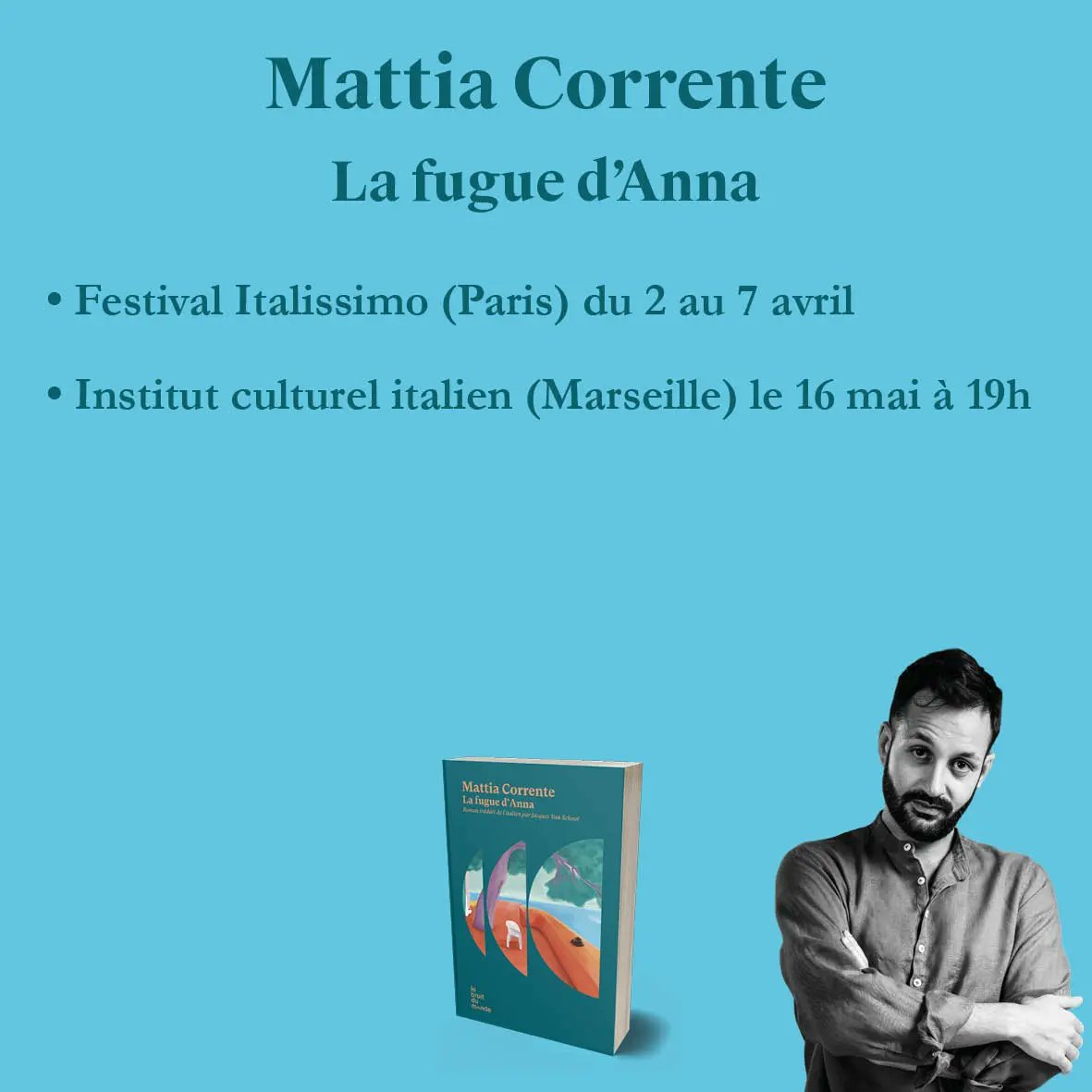 Demandez le programme 📝 !
📌 <a href="/MattiaCorrente/">Mattia Corrente</a> arrive de Sicile pour Paris en avril et Marseille en mai !