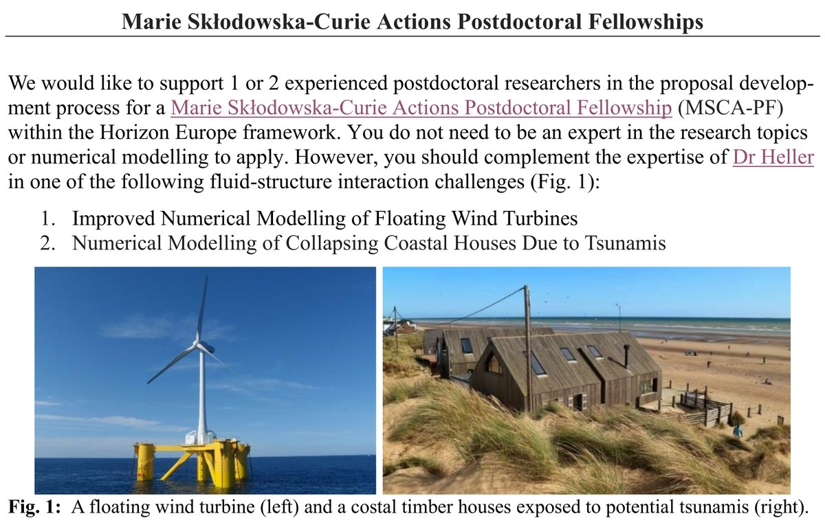 Interested in applying for a Marie Skłodowska-Curie Actions Postdoctoral #fellowships into #numerical #modelling of #fluid-#structure #interaction at the University of Nottingham? Please have a look and get in touch with your CV!

#FSI #Waves #Tsunamis #CFD #OpenFOAM #Scaling