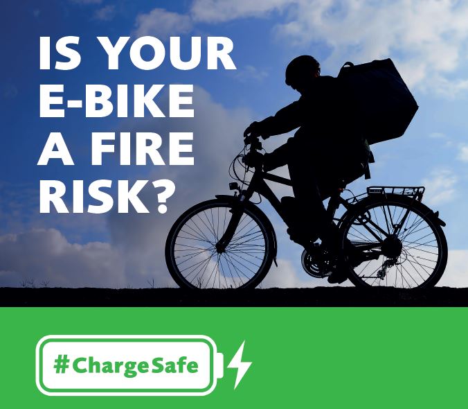 Never block your escape route with anything, including e-bikes and e-scooters. Store them somewhere away from a main through route. Our advice is to store these items in a safe external location if you can, such as a garage or a shed #ChargeSafe ⚡orlo.uk/NsUpg
