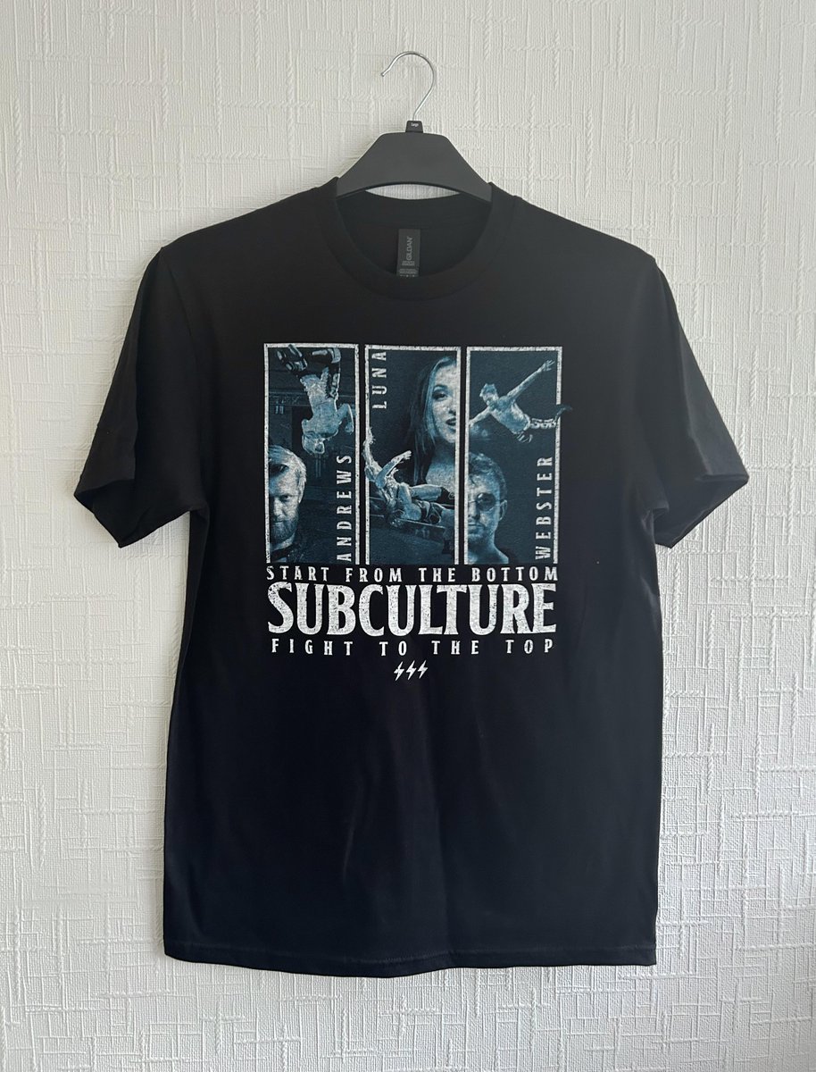 Tie Dye long sleeves and the new SUBCULTURE Trio shirt now available to buy online - along with some older designs restocked! markandrewsprowrestling.bigcartel.com