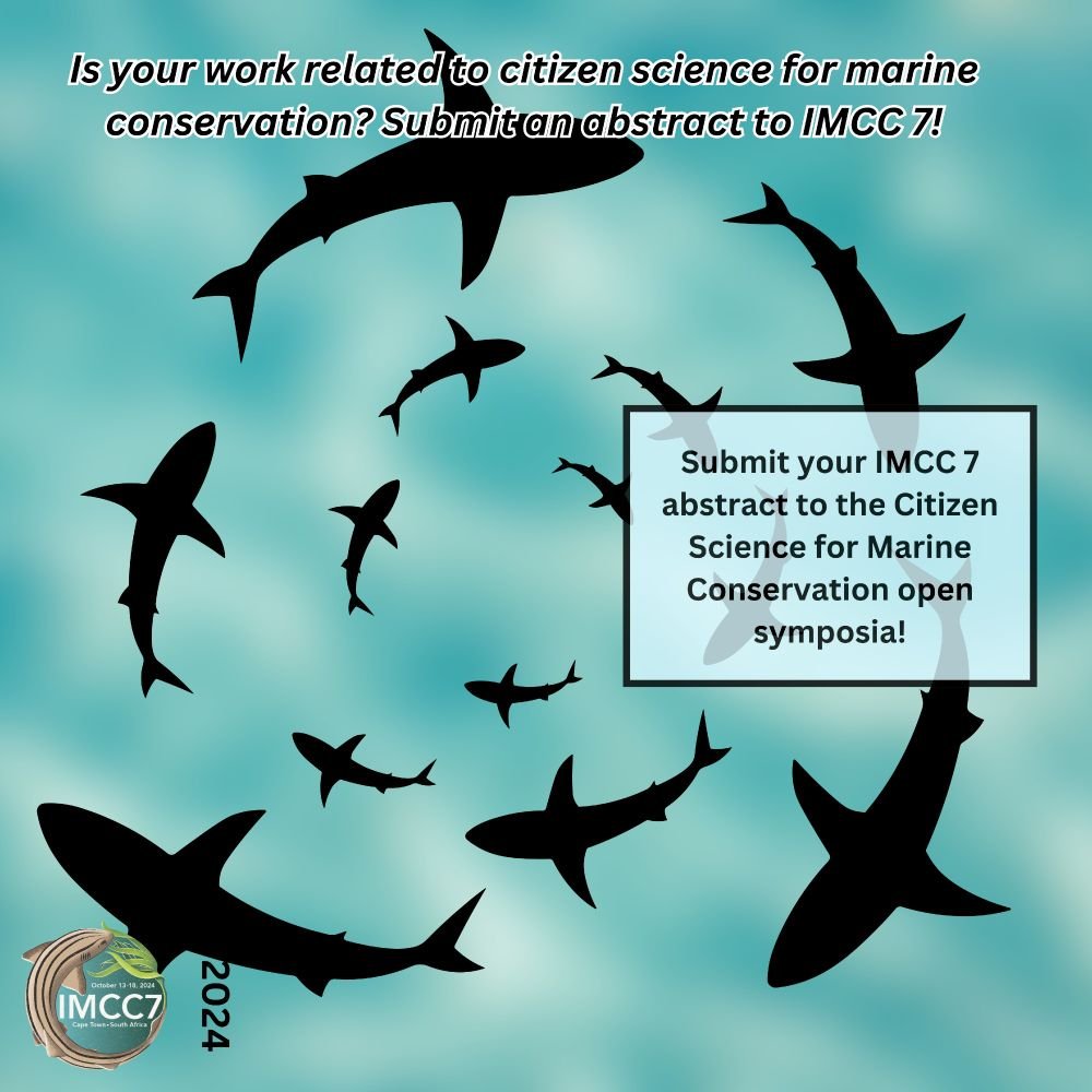 The 7th International Marine Conservation Congress #IMCC7 is now accepting abstracts! 🦈 Submit by April 11, 2024 to be considered. See the link below for the submission portal, and a complete list of themes! imis.conbio.org/imis/iCommerce…
