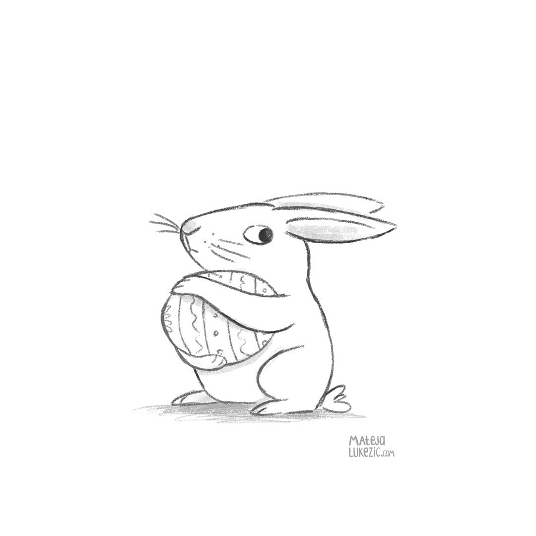 🥚🐰 #rabbit #easter #holidays #illustration