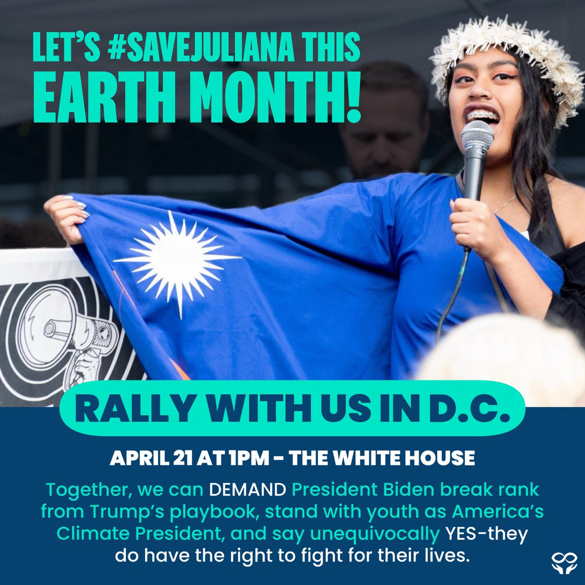 Join us and GET LOUD! You’ll hear from youth plaintiffs from across the nation including the landmark constitutional climate case, Juliana v. U.S., the winning Held v. Montana case, Genesis v. U.S. EPA, and Layla H. v. Virginia. RSVP: bit.ly/JulianaRally #YouthvGov