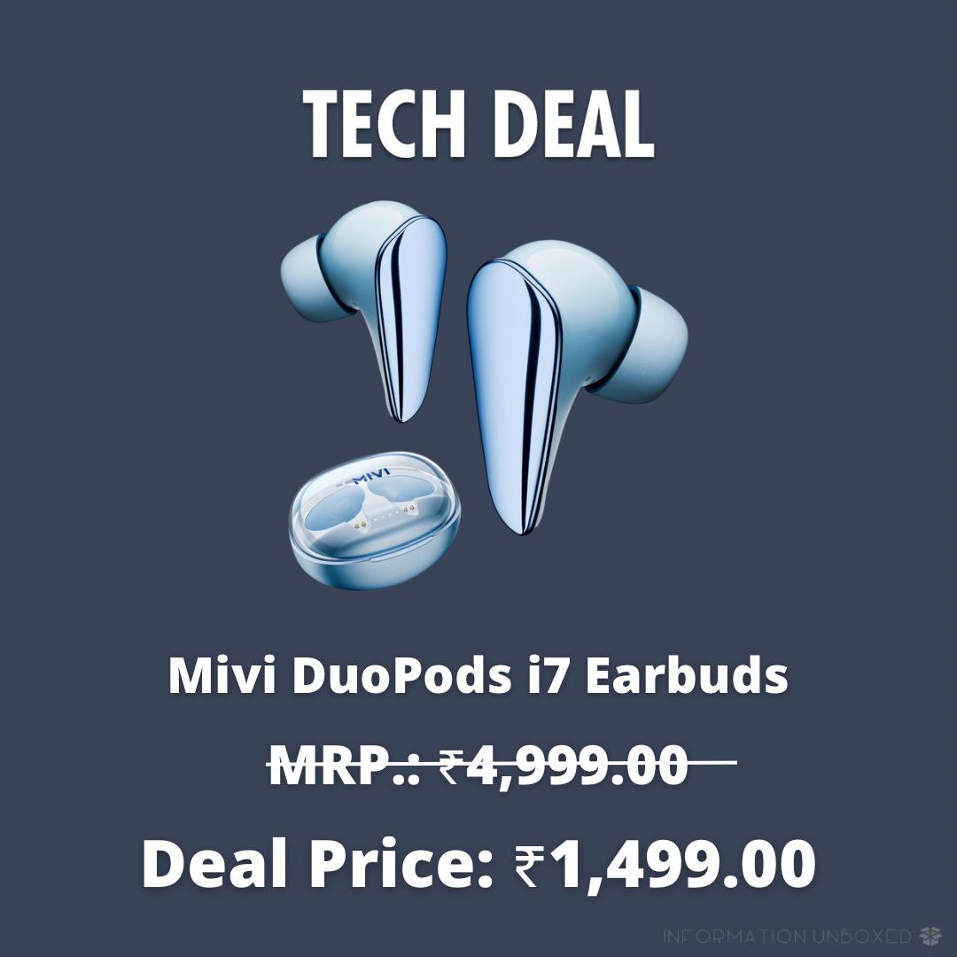Mivi DuoPods i7 Earbuds

MRP: ₹4,999❌
➡️Deal Price: ₹1,599
➡️Link: amzn.to/3xpmOT4

#deals #bestdeals #todaysdeals #discounts #amazondeals #amazondiscounts #amazonfinds #amazonbasics #amazonsale #Mivi #Earbuds #headphones #bestearphones #earphonedeals