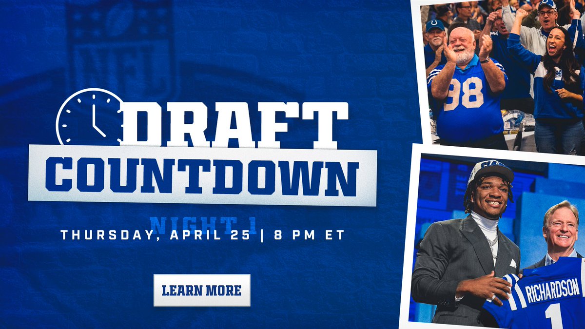 April brings showers of excitement as we countdown to the @NFL Draft! ✨ Tune in with us this month: colts.com/draft