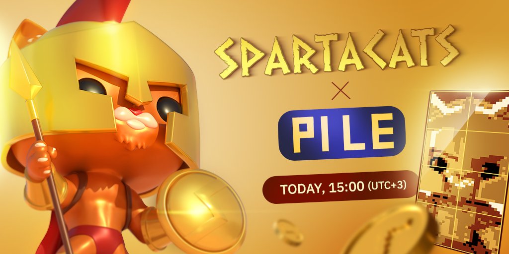 TODAY: Play &amp; Win with SpartaCats X PileBlocks 🐈 
📷 We’re starting our secret event at 15:00 UTC +3  
📷#game and earn tokens: app.pileblocks.com Are u ready, kitties? 
 If u have problems with registration pls click here: pileblocks.github.io #P2E