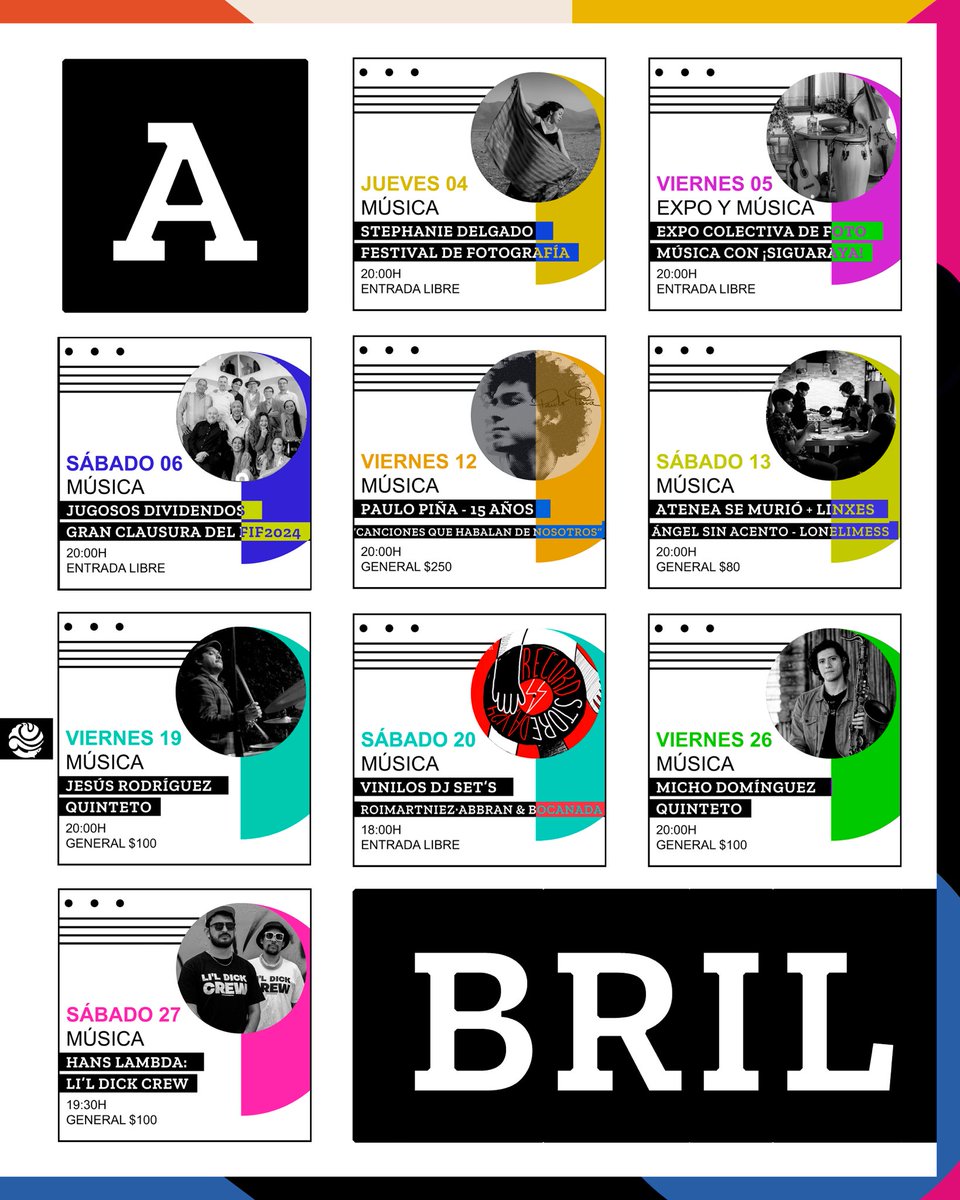 Llega abril y comienza a correr nuestro año 30!!!
Agenda tus eventos favoritos y ven a disfrutar todo lo nuevo que tenemos para ti!!! Acá nos vemos!