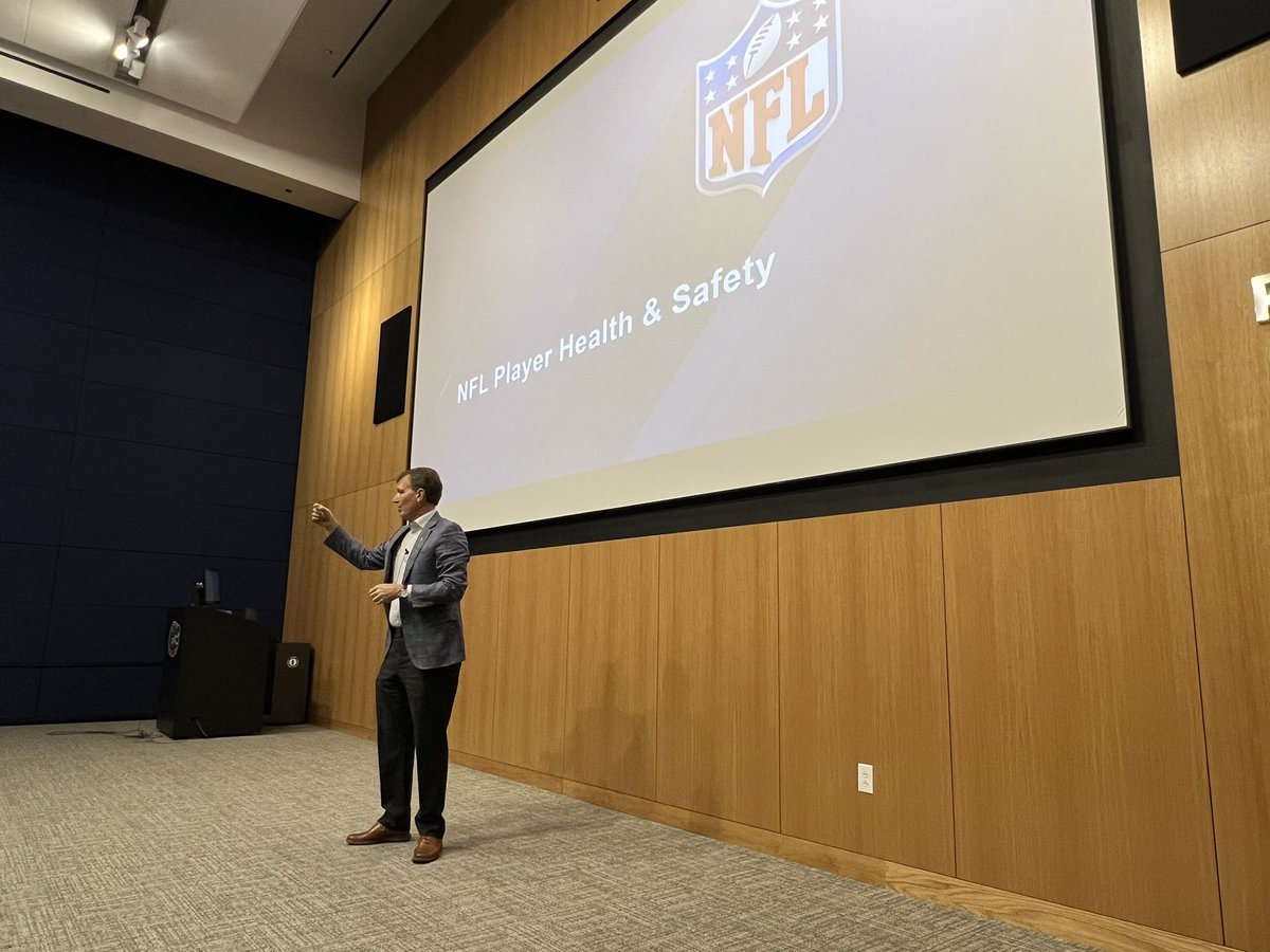 Dr Allen Sills, <a href="/NFL/">NFL</a> CMO; Dr Kristen Reynier, Sr Engineer; and Taylor Langon, Dir of Hlth &amp; Innov, visited <a href="/UF/">FLORIDA</a> to discuss current hlth initiatives, including research on instrumented mouthpieces that can detect head impacts. Dr Jay Clugston serves as the PI on the project for UF.