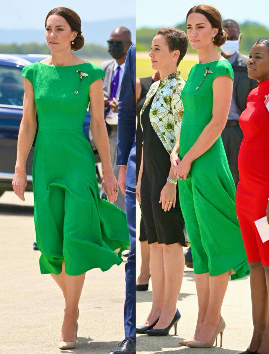 Catherine was gorgeous in green during the Caribbean Tour 💚 #PrincessofWales