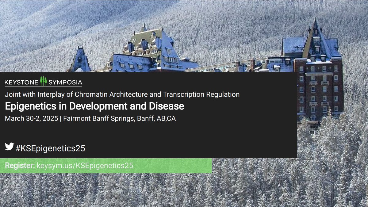 EMBO Press (@embopress) on Twitter photo Deadlines are approaching for <a href="/KeystoneSymp/">Keystone Symposia</a> #Epigenetics in #Development and Disease, this April in Banff! See scholarship, abstract and discount reg dates: hubs.la/Q02-bXRm0 #KSEpigenetics25 Deadlines are approaching for <a href="/KeystoneSymp/">Keystone Symposia</a> #Epigenetics in #Development and Disease, this April in Banff! See scholarship, abstract and discount reg dates: hubs.la/Q02-bXRm0 #KSEpigenetics25