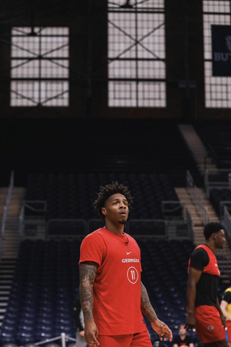 Getting comfortable in the Historic Hinkle Fieldhouse. #GoDawgs