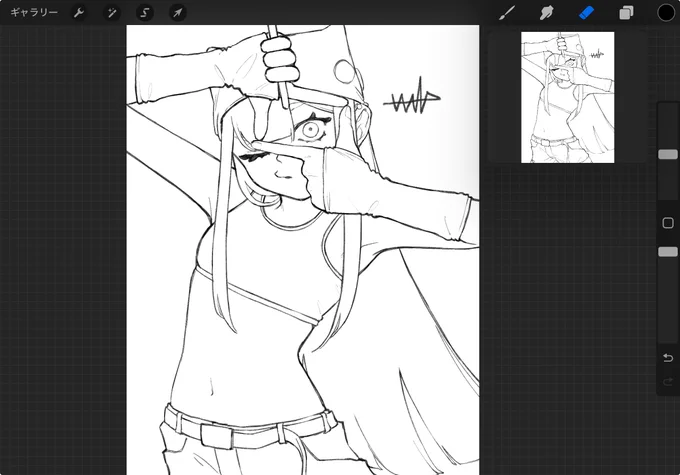 最近の学びを忘れないための線画wip 