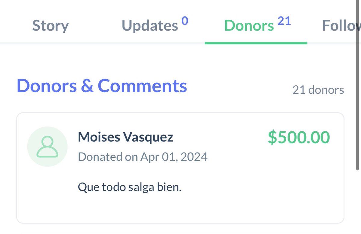 Logramos una donación de $500 para la bebé en terapia intensiva!! 🥹❤️ Gracias Moises Vasquez !! Que Dios te multiple por 1000!!! Ya te ganaste tu escalóncito al cielo!! Sigan dando Rt para salvar a esta nena🤞🏻