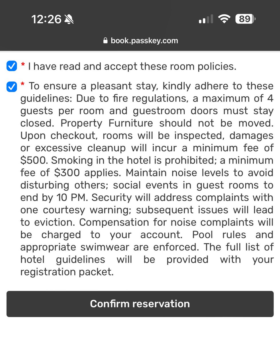 Looks like the @DenFurCO @sheratonhotels updated their booking policy after last year’s mishap! Room party this year from 2pm to 9:55!