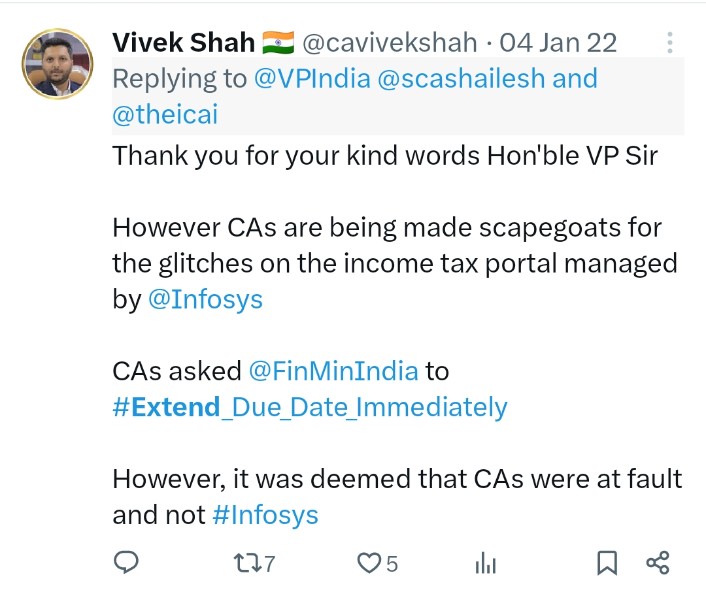 Please check in advance the Incometax portal is working well na?

Then at the  time of due date again you will trend Extend due dates.

You are getting whole june and July month(AIS/TIS gets updated by june) still you need extensions? Why?

#icai #castudents #icaiexams #caexams