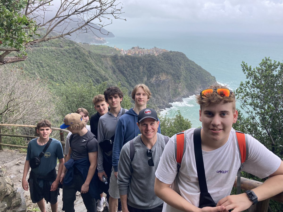 ocsbmrgrills's tweet photo. Great day in Cinque Terre with the Europe trip. Got to do a decent hike with some great students too. Can’t wait to see what tomorrow brings. https://t.co/ytyJFpVlOh