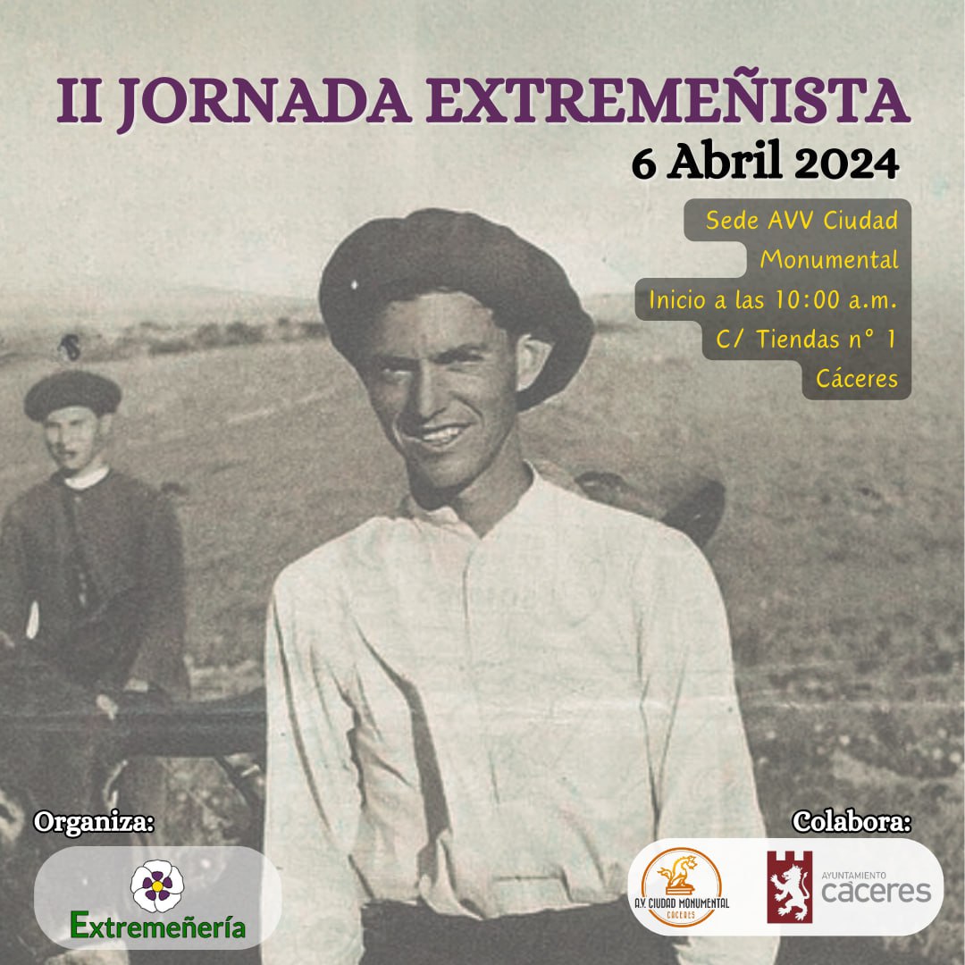 #Extremeñería🌼os invita a asistir a la #IIJornadaExtremeñista #25Marzo, para hablar de historia, política, economía, sociedad y cultura de Extremadura. Entidades y personas de diferentes ámbitos compartiran problemas e inquietudes comunes de nuestra tierra.
Nos vemos en Cáceres,