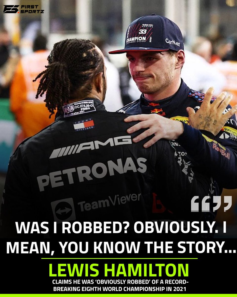 Hamilton alleges he was 'obviously robbed' of eighth world championship against Verstappen in 2021. Read More: bit.ly/3VG6Jm3