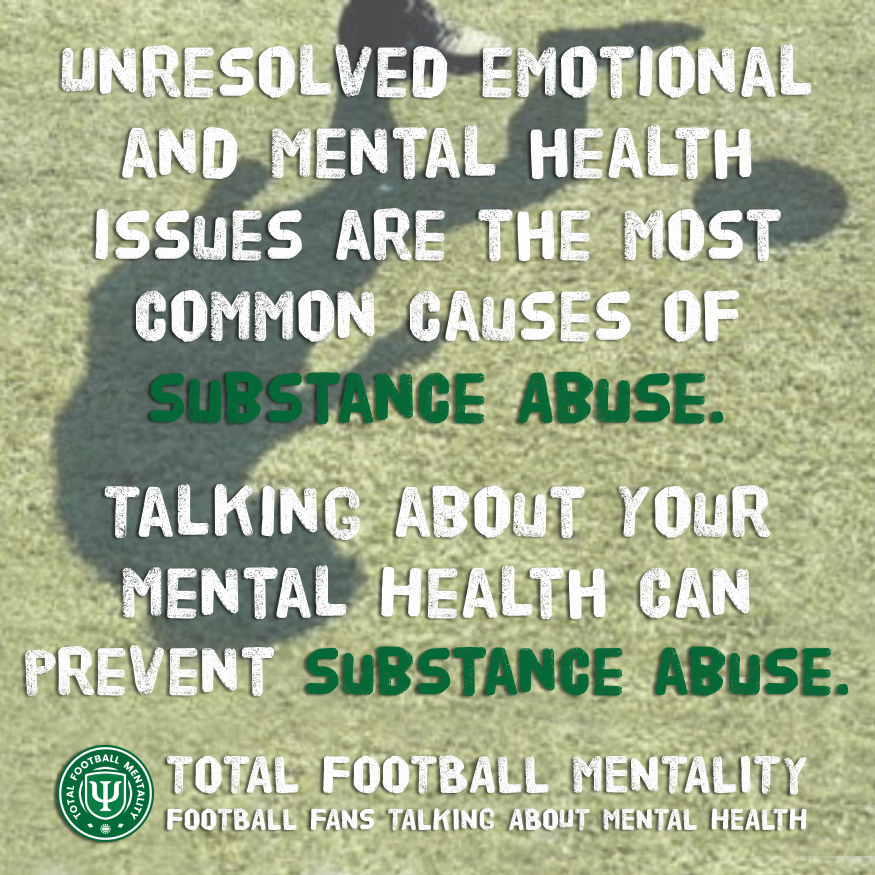 Unresolved trauma, mental illness, or even  emotional pain can lead to self-medicating with substances, which can lead to substance abuse. Talk to someone about your mental health.

#MentalHealth ⚽️ #SubstanceMisuse ⚽️ #SubstanceAbuse