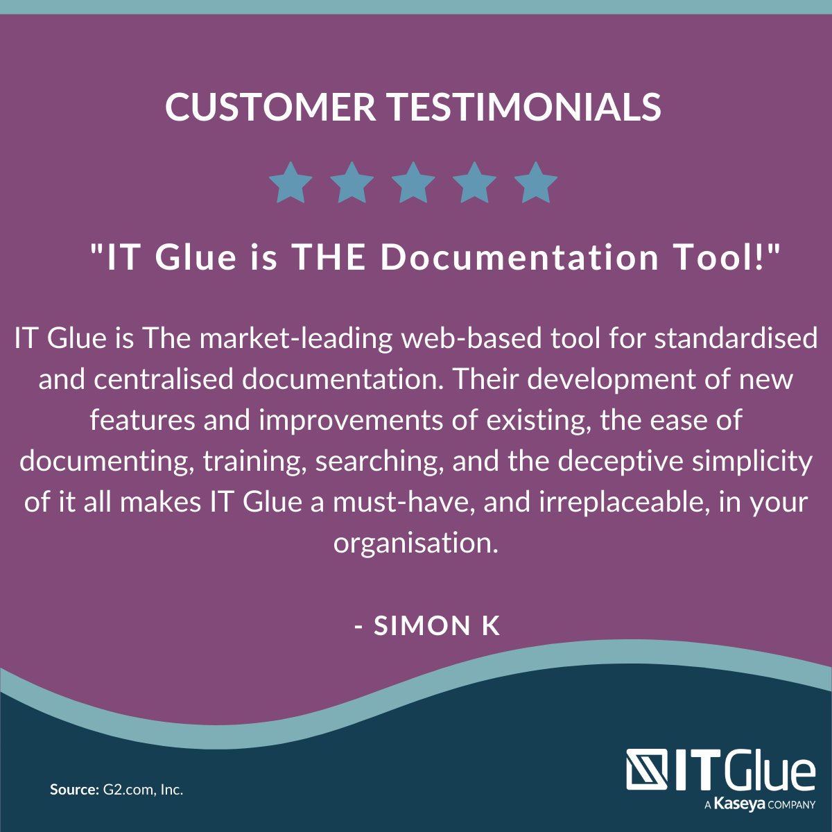 'IT Glue is THE Documentation Tool!' -Simon K., G2 Reviewer Request a demo now ▶️ bit.ly/49qNO2r