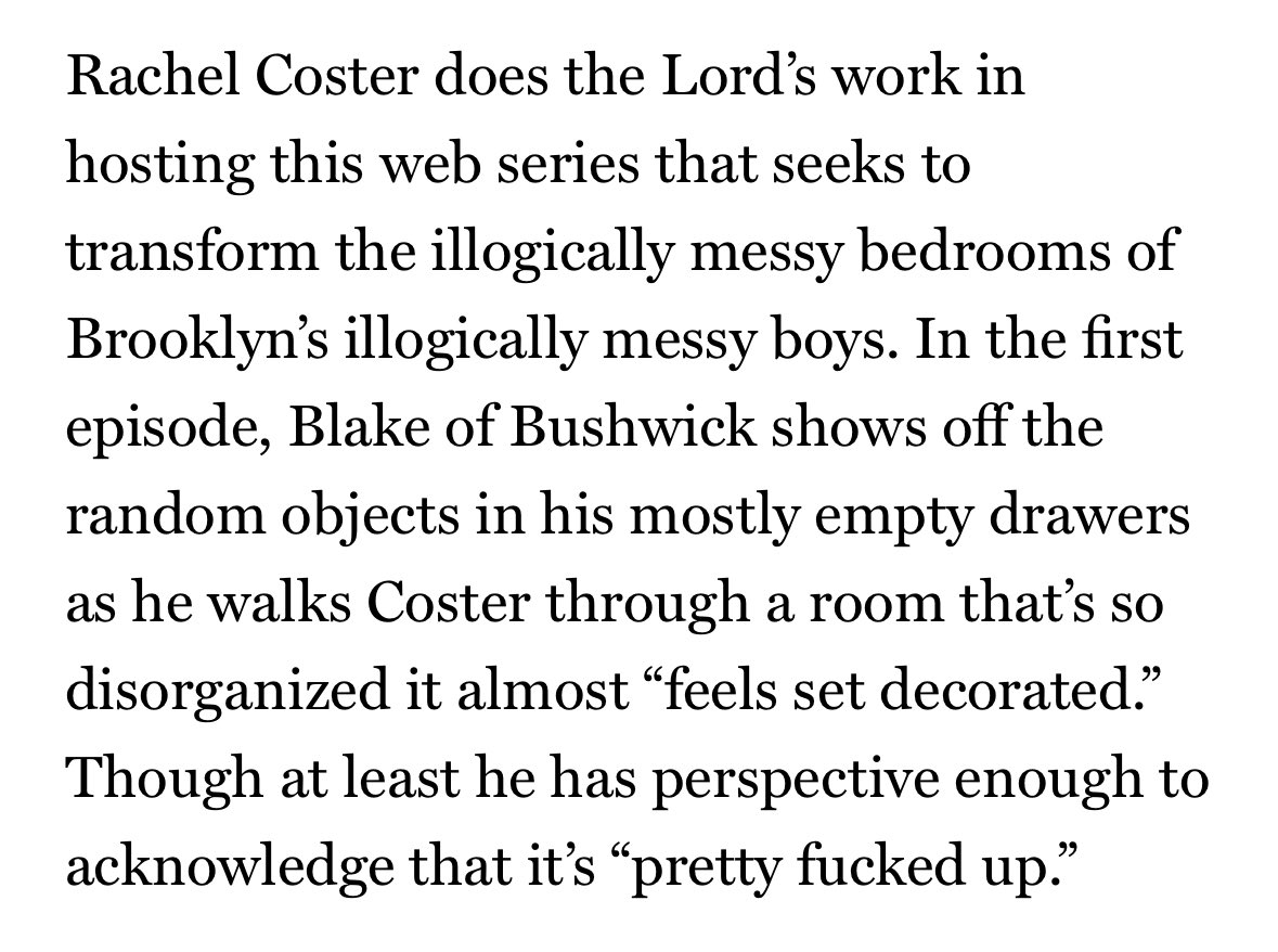 thanks @vulture for saying rachel coster is doing the lord’s work