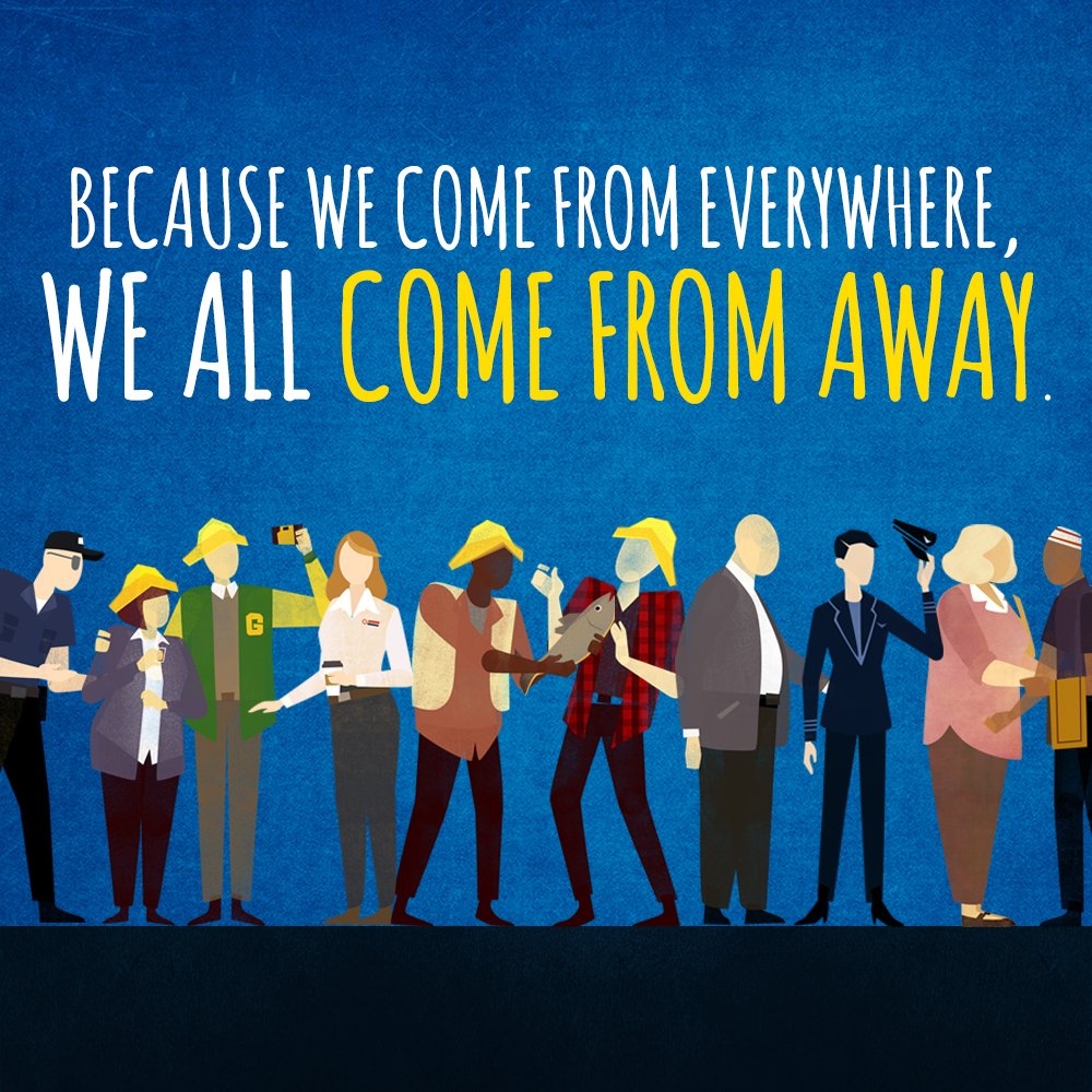 Welcome to the friends who have #ComeFromAway! 💛💙
