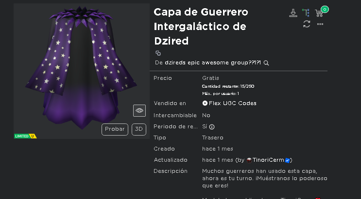 UgcNoticias_'s tweet photo. 🚨 Sorteo 2 Código De Este Limited Gratis 🚨  

🗒️REQUISITOS:
1️⃣Dar Me Gusta y Retwittear El Tweet.
2⃣Seguir a @NoticiasUgc / @2Dziredz
3⃣Deber Esta unido al grupo (https://t.co/A8MeZqbndL)

🕒¡Termina El 2 de abril 2024!  

#Roblox #robloxgiveaways #robloxtoycode https://t.co/4aoSwgYKZS