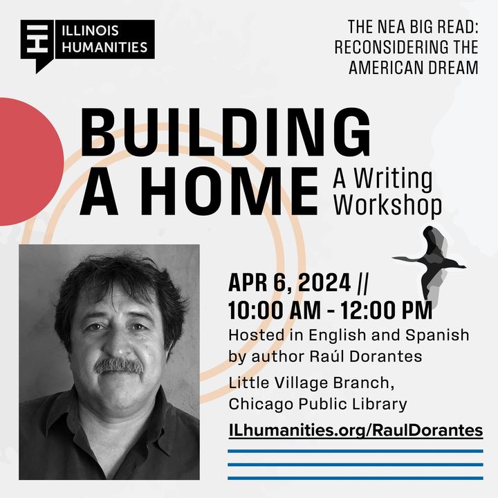 This Saturday, April 6th in Little Village, join Raúl Dorantes for a free workshop open to writers of all ages and skill levels that will be facilitated in both English and Spanish. 👉 Space is limited. Reserve your spot today: bit.ly/4ad2VNA