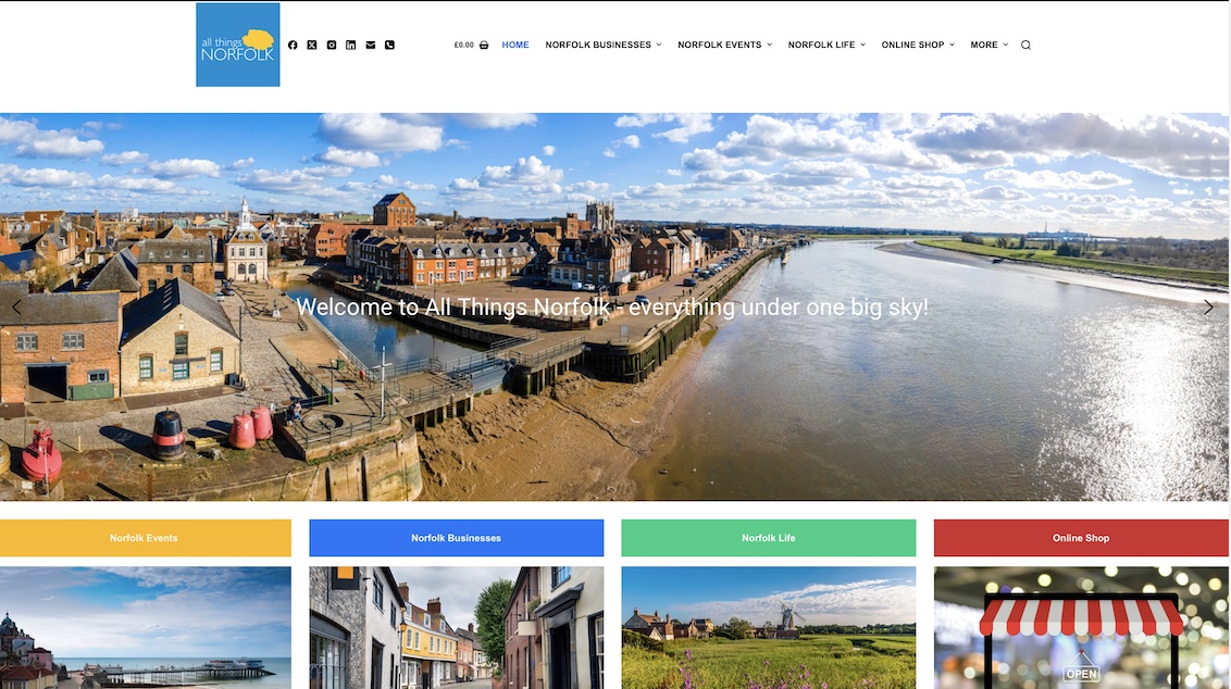We are delighted to announce the launch of our brand new allthingsnorfolk.com website which like our old website showcases so many wonderful local independent businesses as well as all things Norfolk!