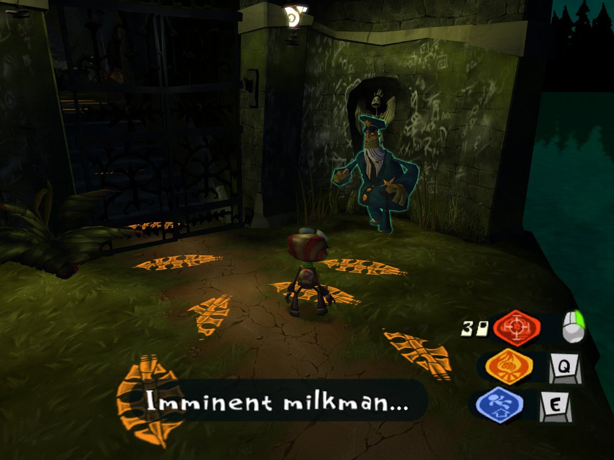 ScrungusCrungus's tweet photo. I was shocked to see a surprise update to Psychonauts today, and even moreso to see that they added a player message system. I love this kind of thing so it was a real treat to see it incorporated into one of my favourite games. https://t.co/GvmIDUajgy