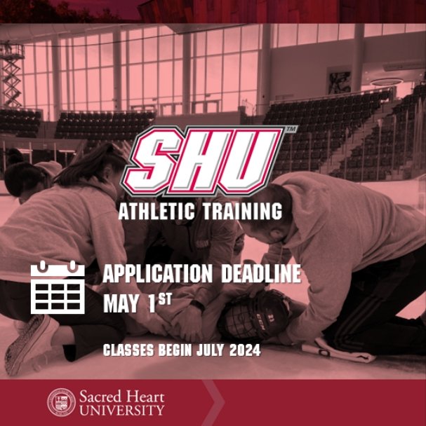 SacredHeartMSAT's tweet photo. No fooling around here! Only 1️⃣ month left to submit applications to join our next cohort of #FutureAthleticTrainers in the #SacredHeartMSAT program❗🗓️⏱️

Apply directly on the @SHUGraduate admissions platform or find us on ATCAS. #WeAreSHU #pioneers 

@CHP_SHU https://t.co/vocfOnLkb8