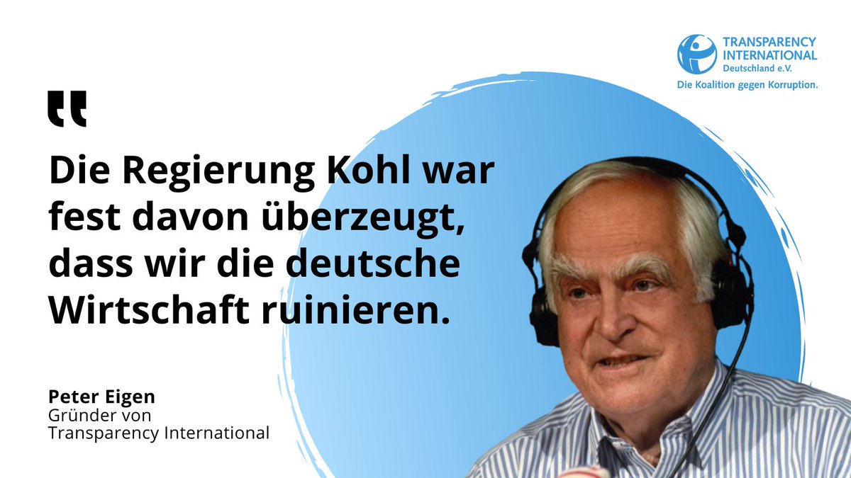 Wie kam es zur Gründung von #Transparency vor rund 30 Jahren? Wie hat sich der Kampf gegen #Korruption seither verändert? Und wie geht's weiter? Darüber hat @MargareteBause mit #Transparency-Gründer Peter Eigen gesprochen. 👉 Jetzt lesen: transparency.de/aktuelles/deta…