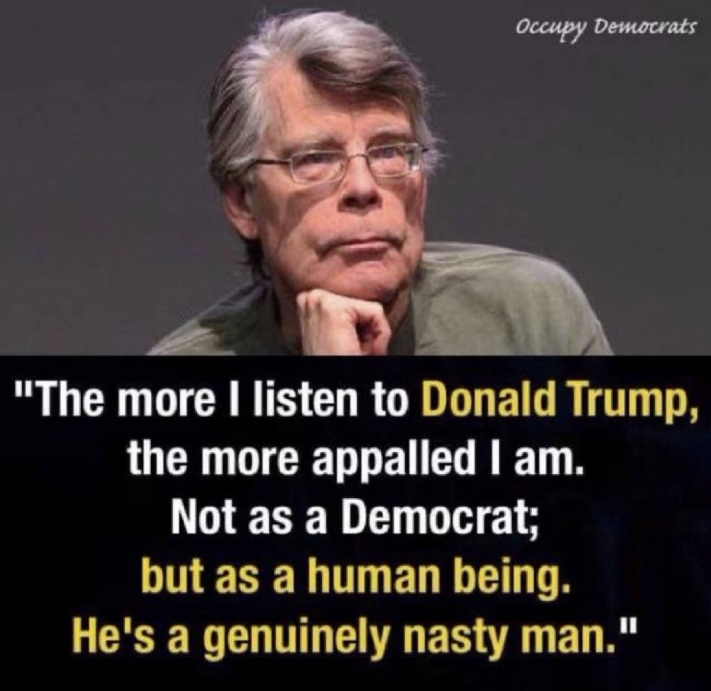 WHO agrees with @StephenKing? 🙋‍♂️