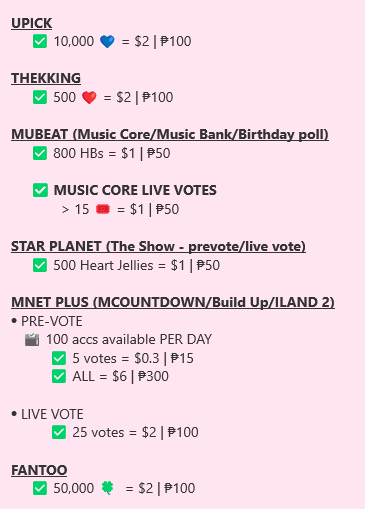 🏷 lf wts lfb lfs wtb: UPICK [Jams], THEKKING [Hearts], MUBEAT [Heartbeats],MNET PLUS, STAR PLANET[Heart Jellies] FOR SALE/RESERVE: 🗳️Accepting voting app request/deal selling mucore mubank music bank music core live vote hbs prevote voting buy seller the show jelly hjs sell