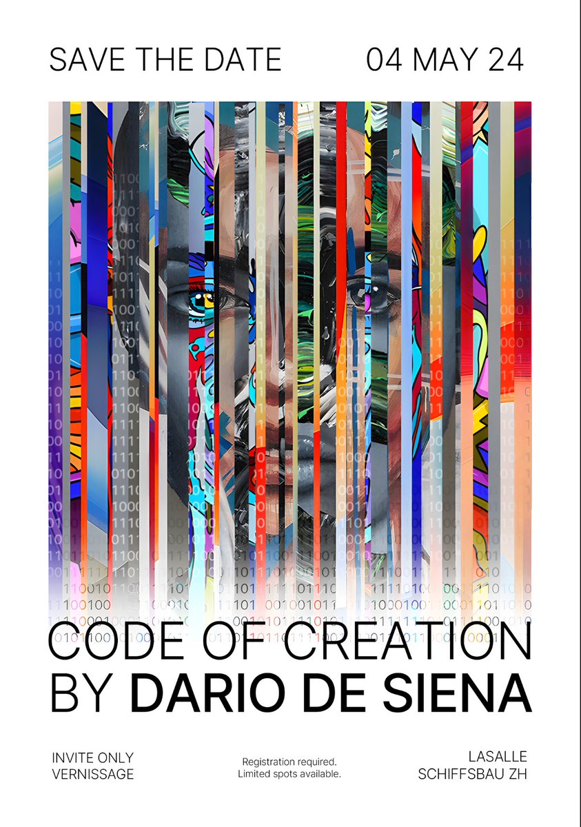 SAVE THE DATE - 4th of MAY 24 Code of Creation by Dario De Siena Exclusive & Invite Only Exhibition.