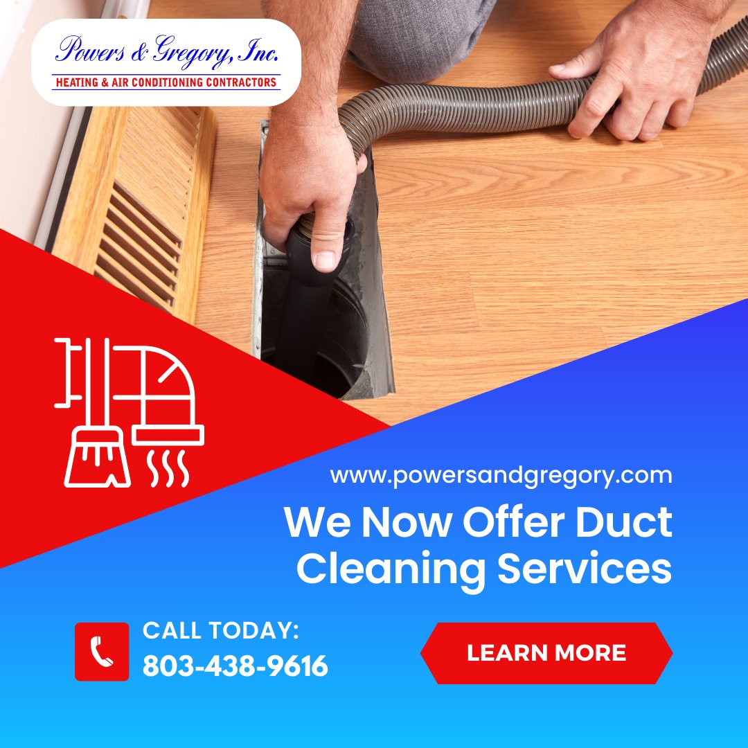 Powers and Gregory Heating and Cooling now offers duct cleaning services! Give us a call today to learn more at (803) 438-9616.

#KershawCountySC #LugoffSC #ElginSC #CamdenSC #HVAC #DuctCleaning