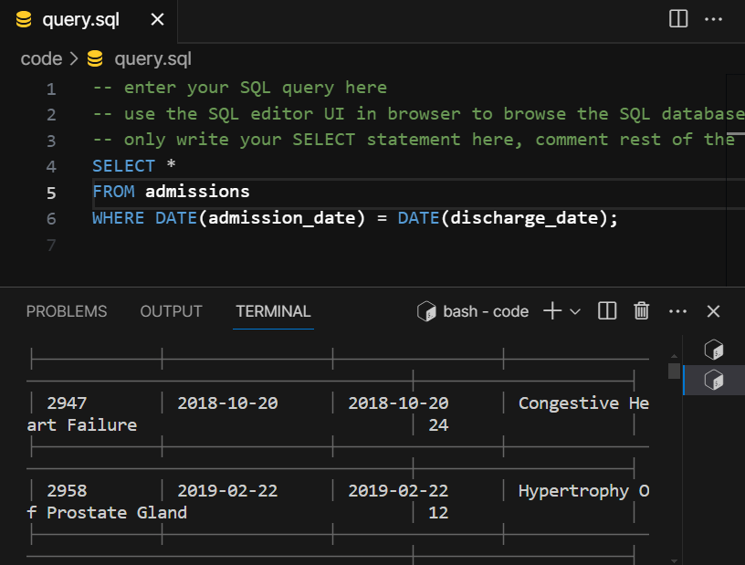 RudraSankha's tweet image. Solved day8,day9,day10 of #50daysofsql
#codedamn