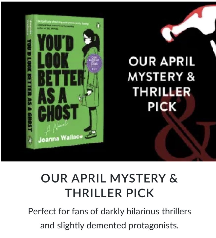 I’ve been so excited to share this news … ‘You’d Look Better as a Ghost’ is Barnes & Noble’s monthly pick for mystery and thriller 🥳🥳🥳 Thank you @BNBuzz - I am overwhelmed, overjoyed and overusing emojis but I can’t help it - I’m just really, really happy 🔨💚🔨💚🥳😁🔨